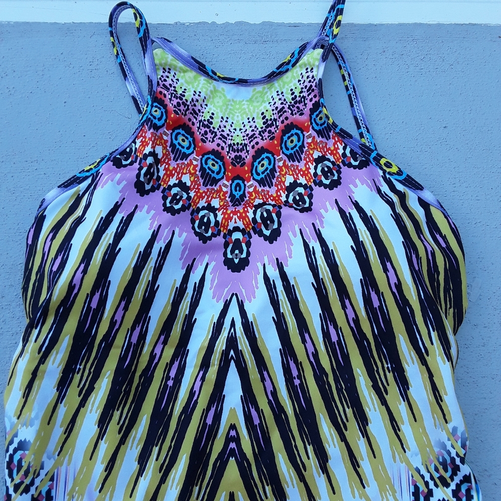 New Blooming Jelly High Neck Strappy Swimsuit S